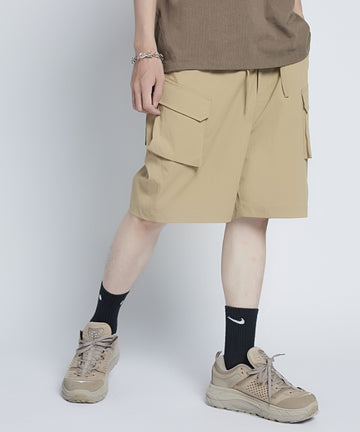 Stain-resistant nylon 6-pocket shorts